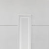J B Kind White Contemporary Dominion Primed Flush Fire Door - Clear Glass - 1/2 Hour Fire Rated