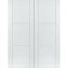 J B Kind Mistral White Primed Flush Door Pair