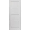 J B Kind Quattro Smooth Moulded Panel Fire Door Pair - 1/2 Hour Fire Rated - White Primed
