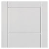 J B Kind Quattro Smooth Moulded Panel Fire Door Pair - 1/2 Hour Fire Rated - White Primed