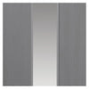 J B Kind Ardosia Slate Grey Flush Door Pair - Clear Glass - Prefinished