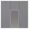 J B Kind Ardosia Slate Grey Flush Door Pair - Clear Glass - Prefinished