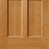 Single Sliding Door & Track - Churnet Oak Door - Leaded Clear glass