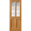 Oak Churnet Oak Single Evokit Pocket Door - Leaded clear glass