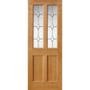 Oak Churnet Oak Double Evokit Pocket Door Detail - Leaded clear glass