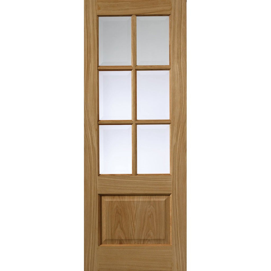 Interior oak veneer traditional panel door