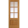 Single Sliding Door & Track - Dove Oak Door - Clear Glass