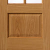 Single Sliding Door & Track - Dove Oak Door - Clear Glass