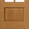 Double Sliding Door & Track - Dove Oak Doors - Clear Glass