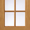 Single Sliding Door & Track - Dove Oak Door - Clear Glass