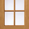 Double Sliding Door & Track - Dove Oak Doors - Clear Glass