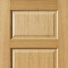 J B Kind Oak Classic Mersey 4 Panel Fire Door - 1/2 Hour Fire Rated