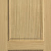 J B Kind Oak Trent 2 Panel Door Pair - 1/2 Hour Fire Rated - Prefinished