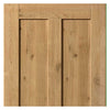 Single Sliding Door & Track - Rustic Shaker 4 Panel Oak Door - Prefinished