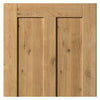 Rustic Oak Shaker 4 Panel Single Evokit Pocket Door Detail - Prefinished