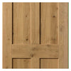 Rustic Oak Shaker 4 Panel Absolute Evokit Double Pocket Door Detail - Prefinished