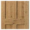Rustic Oak Shaker 4 Panel Single Evokit Pocket Door Detail - Prefinished
