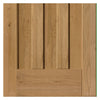 Rustic Oak 1930 DX Shaker Double Evokit Pocket Door Detail - Prefinished