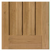 Rustic Oak 1930 DX Shaker Single Evokit Pocket Door Detail - Prefinished - Obscure Glass