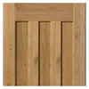 Rustic Oak 1930 DX Shaker Absolute Evokit Double Pocket Door Detail - Prefinished