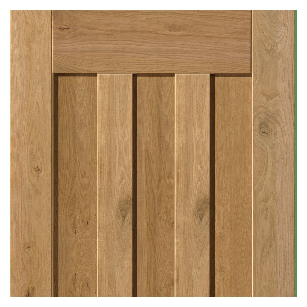 Rustic Oak 1930 DX Shaker Absolute Evokit Pocket Door Detail - Prefinished