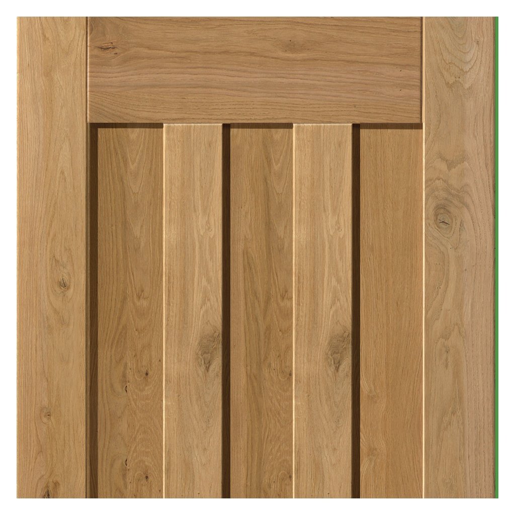 Rustic Oak 1930 DX Shaker Single Evokit Pocket Door Detail - Prefinished