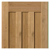 Rustic Oak 1930 DX Shaker Single Evokit Pocket Door Detail - Prefinished