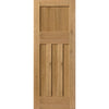 Single Sliding Door & Track - Rustic 1930 DX Shaker Oak Door - Prefinished