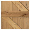 J B Kind Rustic Oak Ledged and Braced Unfinished Door Pair