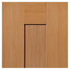 Axis Shaker Oak Double Evokit Pocket Door Detail - Clear Glass - Prefinished