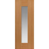 Three Sliding Doors and Frame Kit - Axis Oak Shaker Door - Clear Glass - Prefinished