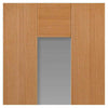 Four Sliding Doors and Frame Kit - Axis Oak Shaker Door - Clear Glass - Prefinished