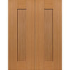 J B Kind Axis Oak Shaker Panel Door Pair - 1/2 Hour Fire Rated - Prefinished