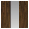 Axis Shaker Walnut Single Evokit Pocket Door Detail - Clear Glass - Prefinished