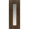 Axis Shaker Walnut Double Evokit Pocket Door Detail - Clear Glass - Prefinished