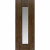 Four Sliding Doors and Frame Kit - Axis Walnut Shaker Door - Clear Glass - Prefinished