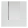 Eccentro White Double Evokit Pocket Door Detail - Clear Glass - Prefinished