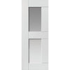 Eccentro White Single Evokit Pocket Door - Clear Glass - Prefinished