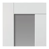 Eccentro White Single Evokit Pocket Door Detail - Clear Glass - Prefinished