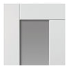 Eccentro White Double Evokit Pocket Door Detail - Clear Glass - Prefinished