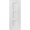 Geo Panelled Double Evokit Pocket Door Detail - White Primed