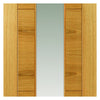 Glazed oak veneer flush interior door