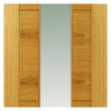 Mistral Oak Single Evokit Pocket Door Detail - Clear Glass - Prefinished