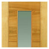 Three Sliding Doors and Frame Kit - Mistral Flush Oak Door - Decor Grooves - Clear Glass - Prefinished