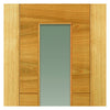 Glazed oak veneer flush interior door