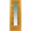 Three Sliding Doors and Frame Kit - Mistral Flush Oak Door - Decor Grooves - Clear Glass - Prefinished
