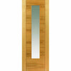Four Sliding Doors and Frame Kit - Mistral Flush Oak Door - Decor Grooves - Clear Glass - Prefinished