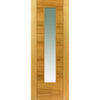 Glazed oak veneer flush interior door