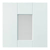 Geo Double Evokit Pocket Door Detail - Clear Glass - White Primed