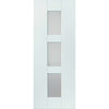 Four Sliding Doors and Frame Kit - Geo White Primed Door - Clear Glass